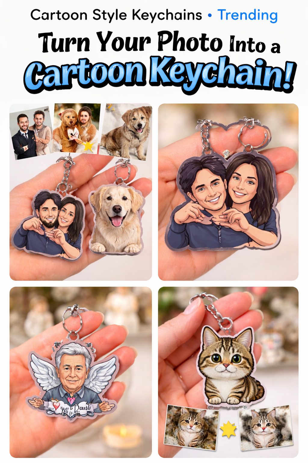 Turn Your Favor Photo into a Cartoon Keychain